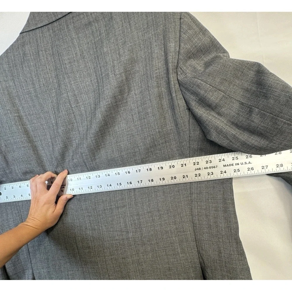 VTG 48L Lauren Ralph Lauren Wool Gray 2-Piece Suit Herringbone 40x28 Classic Fit - Picture 14 of 16